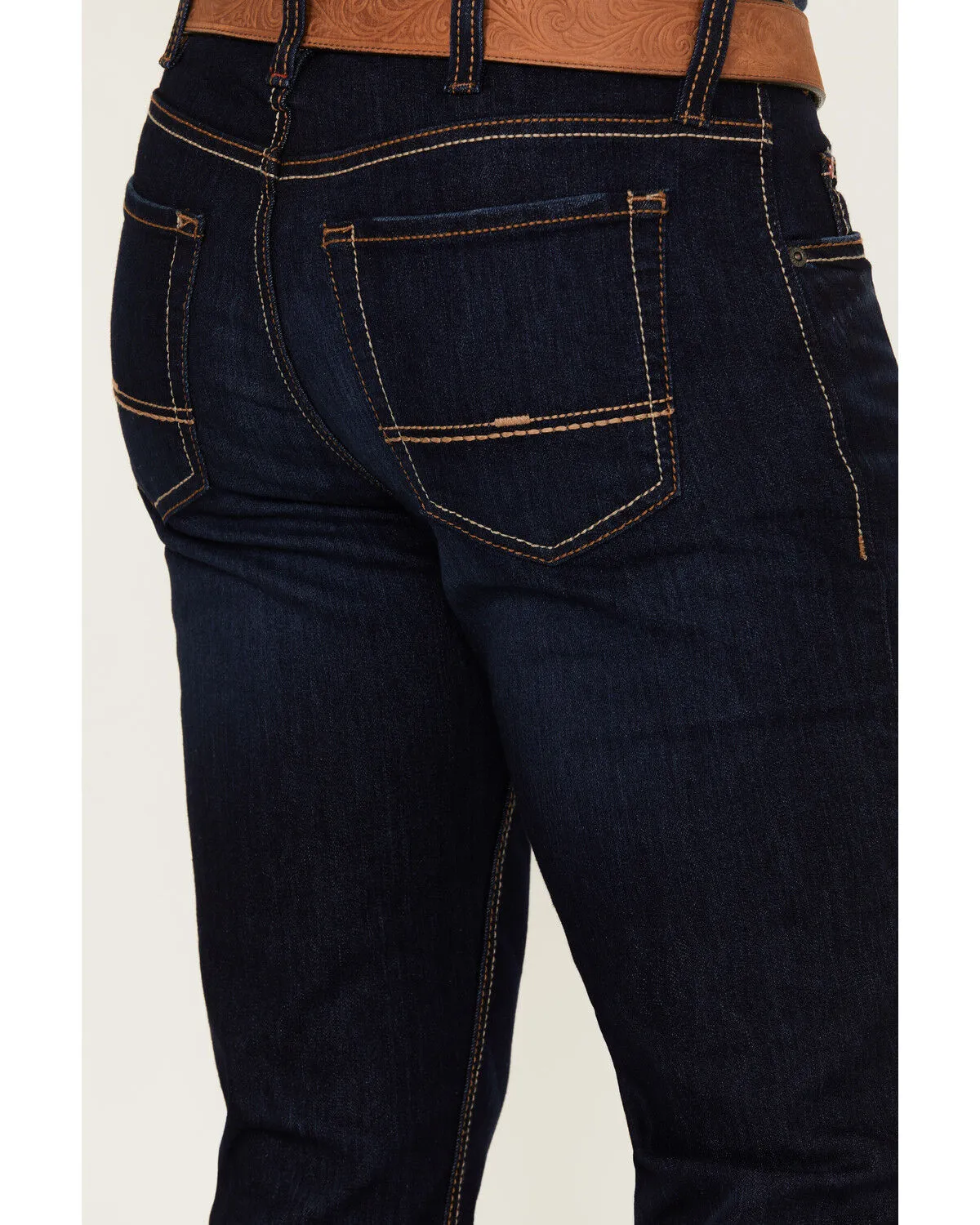 Product Name:  Justin Men's 1879 Dark Wash Modern Slim Stretch Denim Jeans