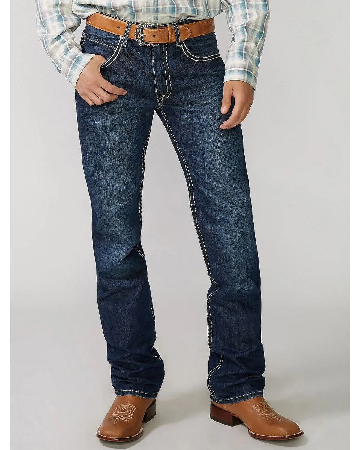 Product Name:  Stetson Rock Fit Barbwire "X" Stitched Jeans