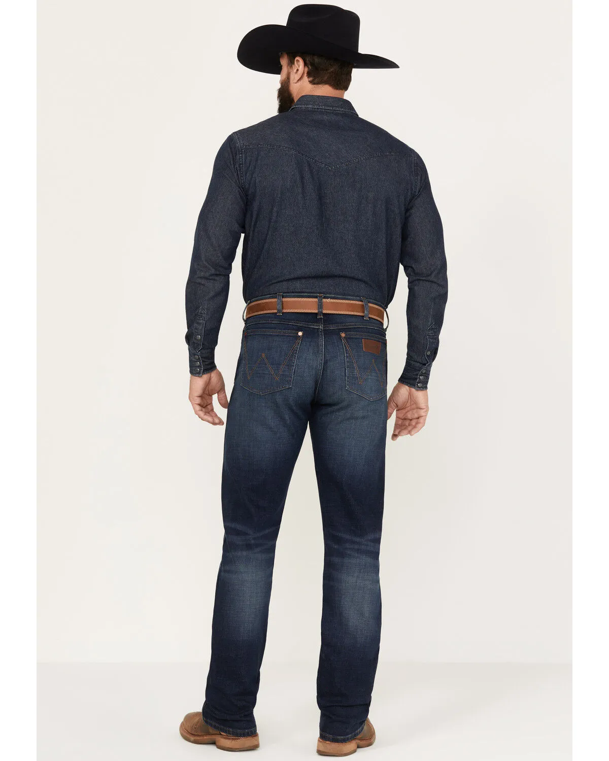 Product Name:  Wrangler Retro Men's 88MWZ Stone Dark Wash Slim Straight Stretch Denim Jeans