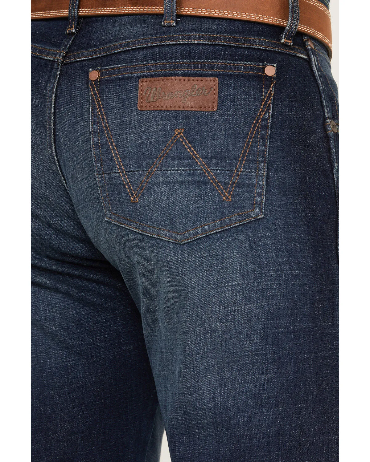 Product Name:  Wrangler Retro Men's 88MWZ Stone Dark Wash Slim Straight Stretch Denim Jeans