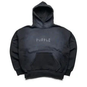 Purple Brand Studded Scratch Hoodie - Black