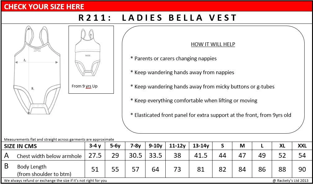 R211 Bella Popper Vest (Adults)