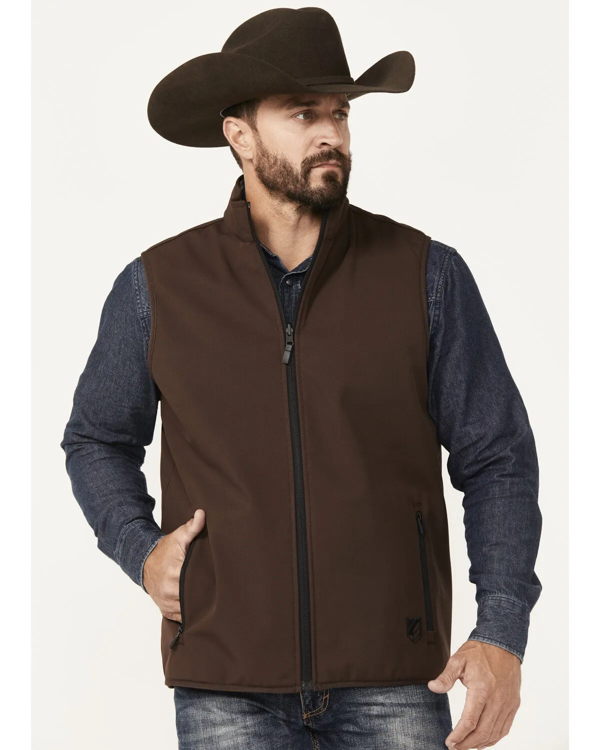 RANK 45® Men's Reversible Southwestern Softshell Vest - Big