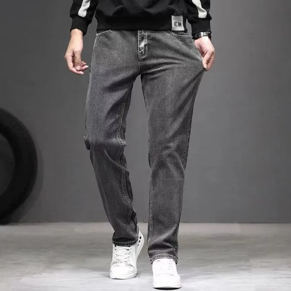 Relaxed fit straight leg jeans vintage style for men