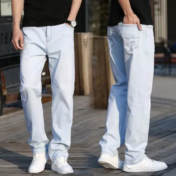 Relaxed fit straight leg jeans vintage style for men