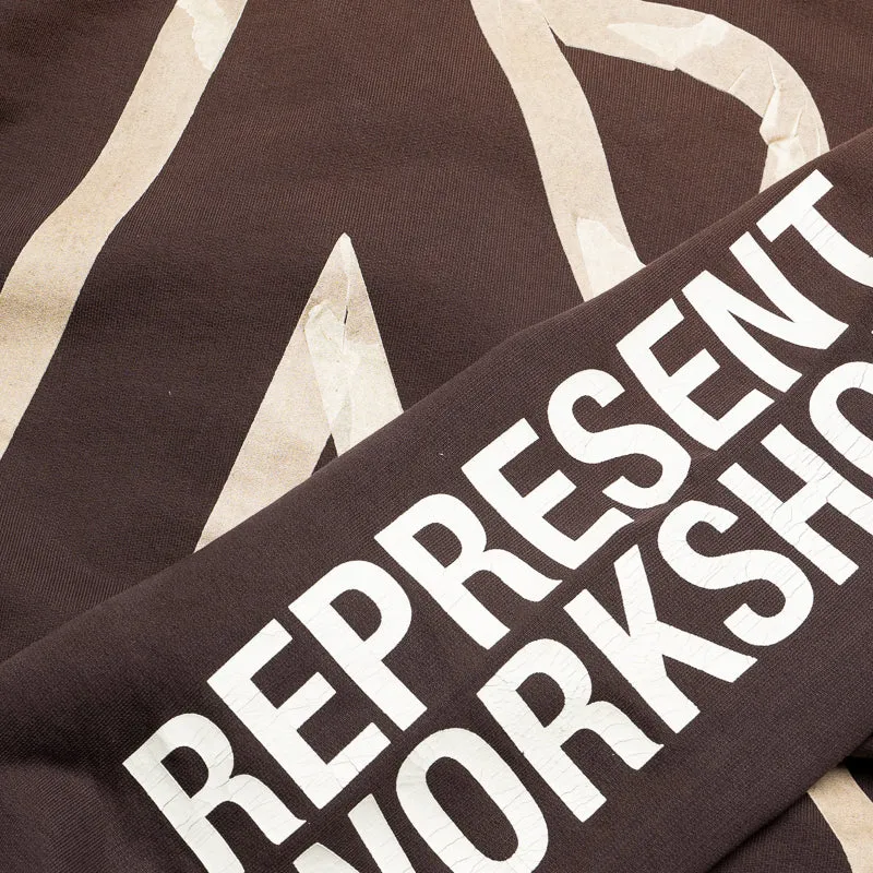 Represent Masking Tape Initial Hoodie - Cedar