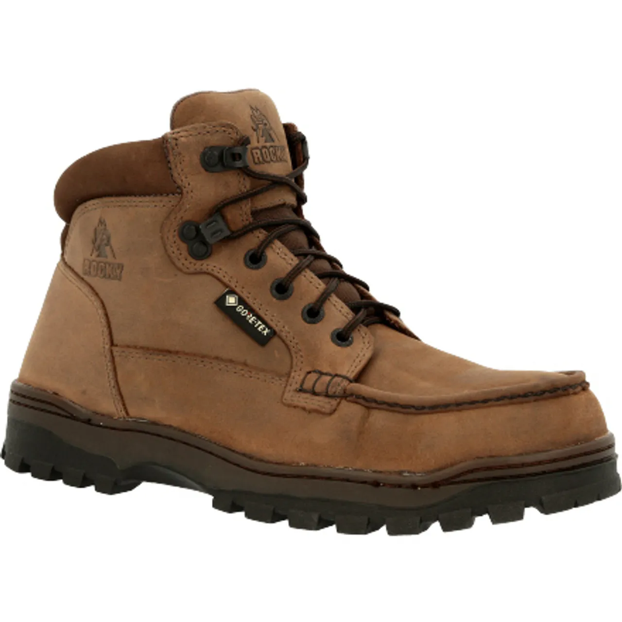 Rocky Mens Outback GORE-TEX Waterproof Steel Toe Work Boot RKK0335 LIGHT BROWN