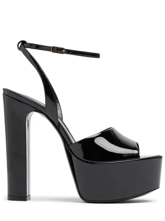 Saint Laurent   95mm Jodie leather platform sandals 