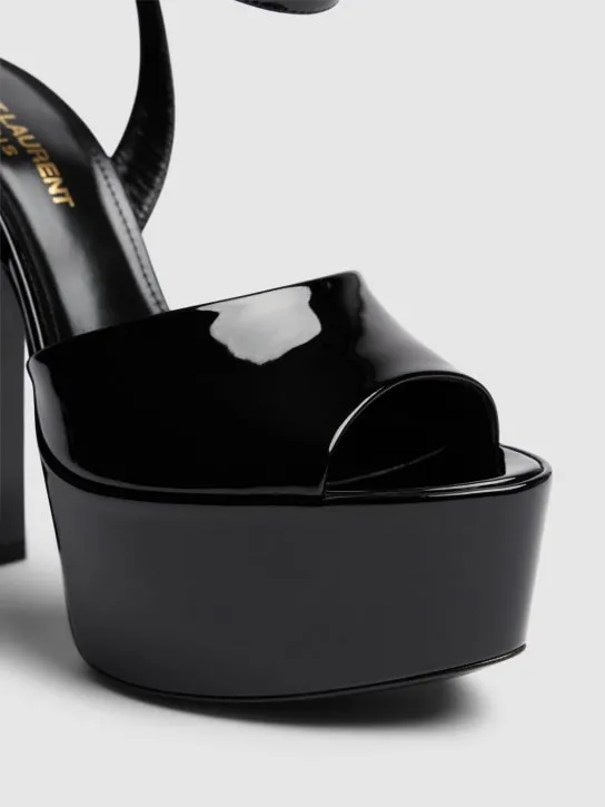 Saint Laurent   95mm Jodie leather platform sandals 