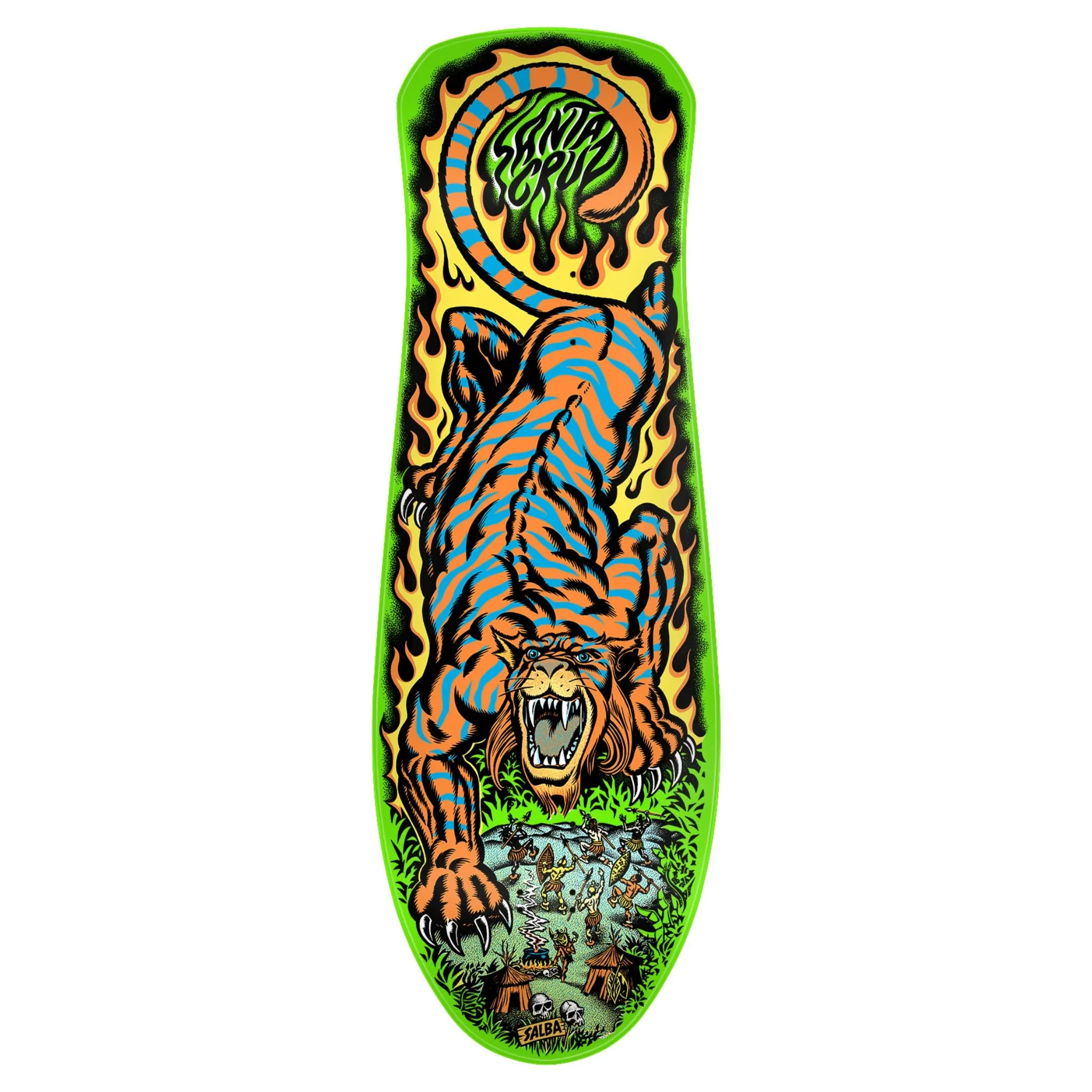 SANTA CRUZ SKATEBOARDS SALBA TIGER NEON RE ISSUE DECK (PRE ORDER)