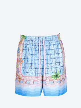 Silk twill shorts