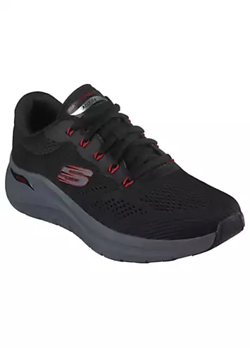 Skechers Mens Black Mesh/Red Trim Arch Fit 2.0 Trainers | Grattan