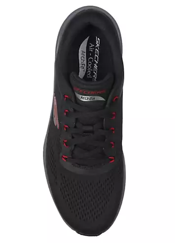 Skechers Mens Black Mesh/Red Trim Arch Fit 2.0 Trainers | Grattan