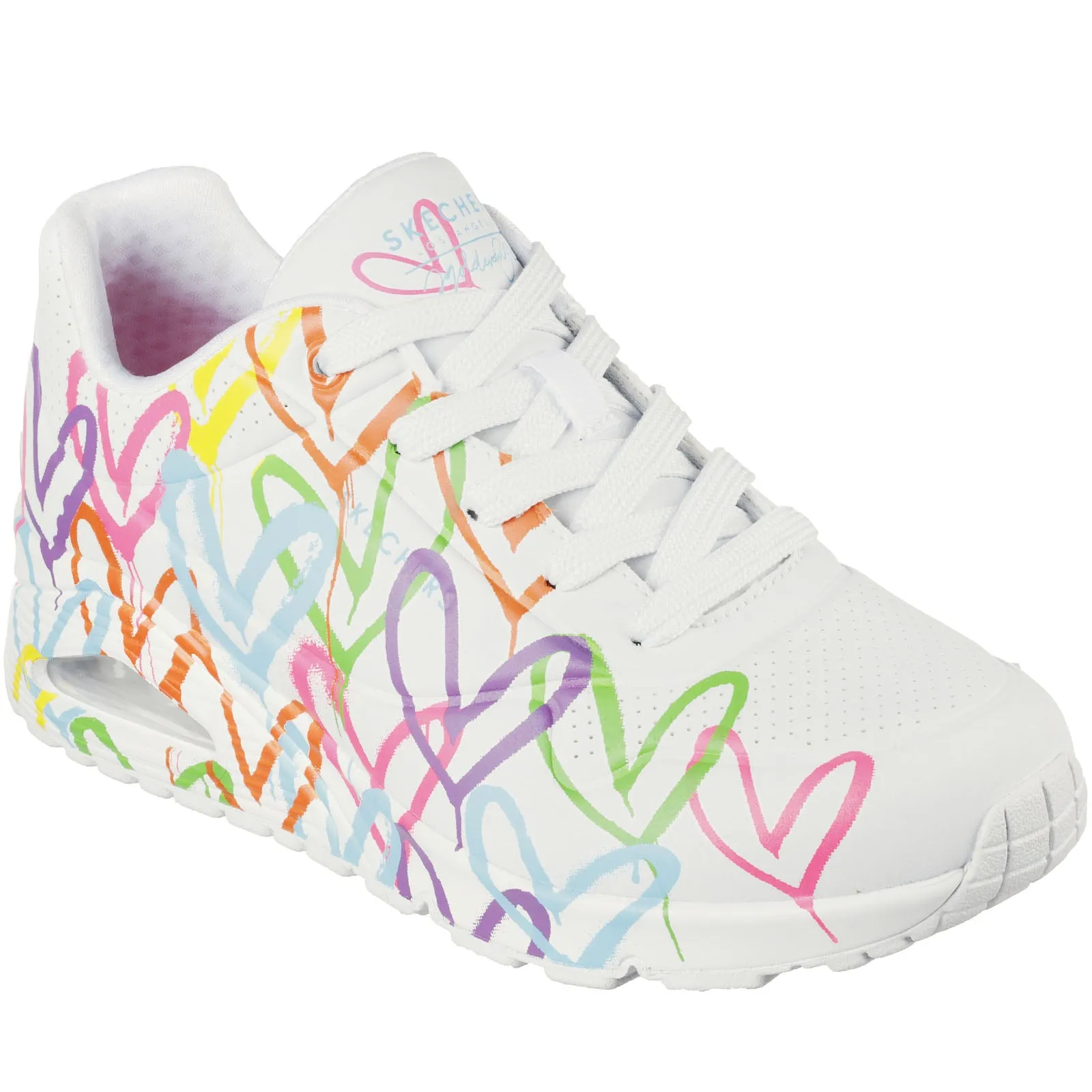 Skechers Womens Uno Highlight Love Memory Foam Trainers