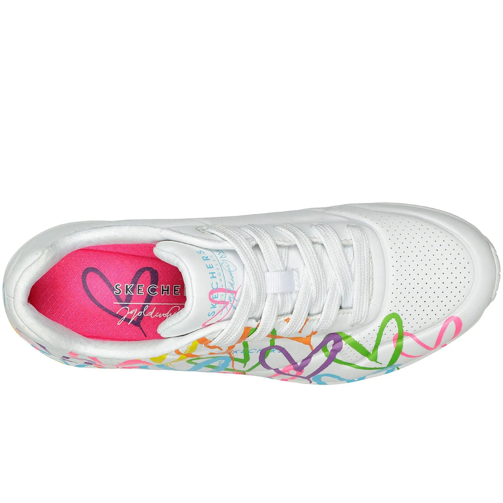 Skechers Womens Uno Highlight Love Memory Foam Trainers