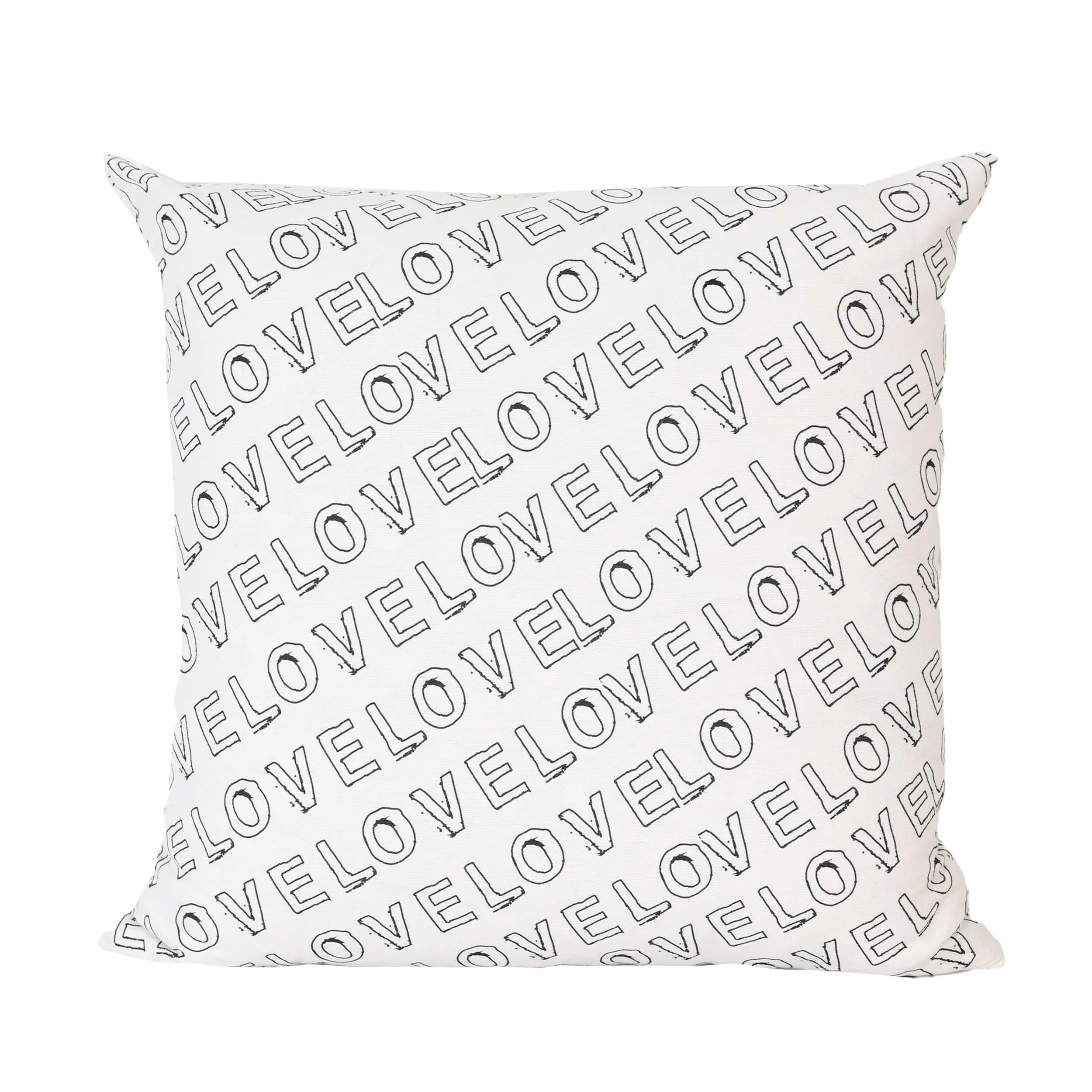 Sketch In Love Pillow Black