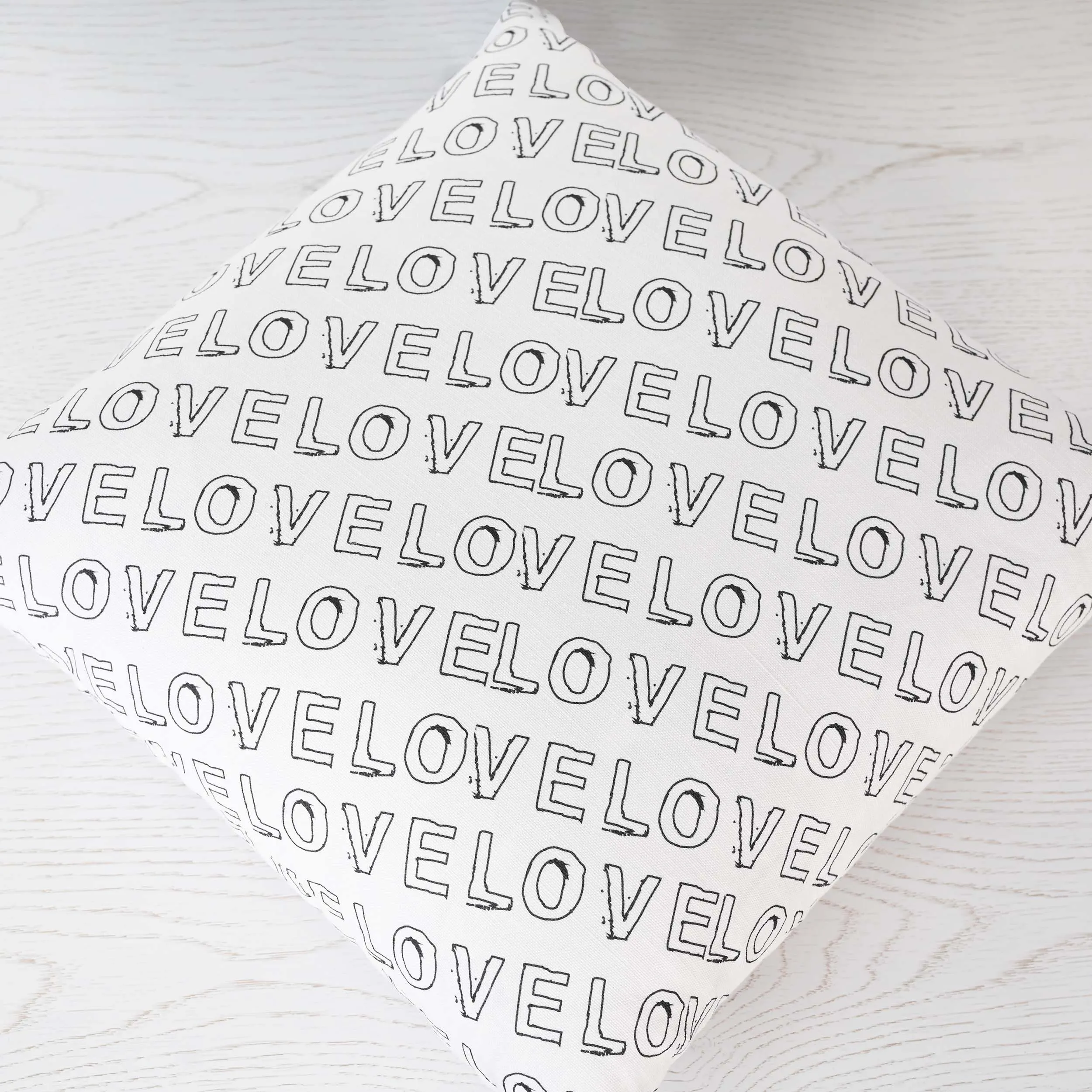 Sketch In Love Pillow Black