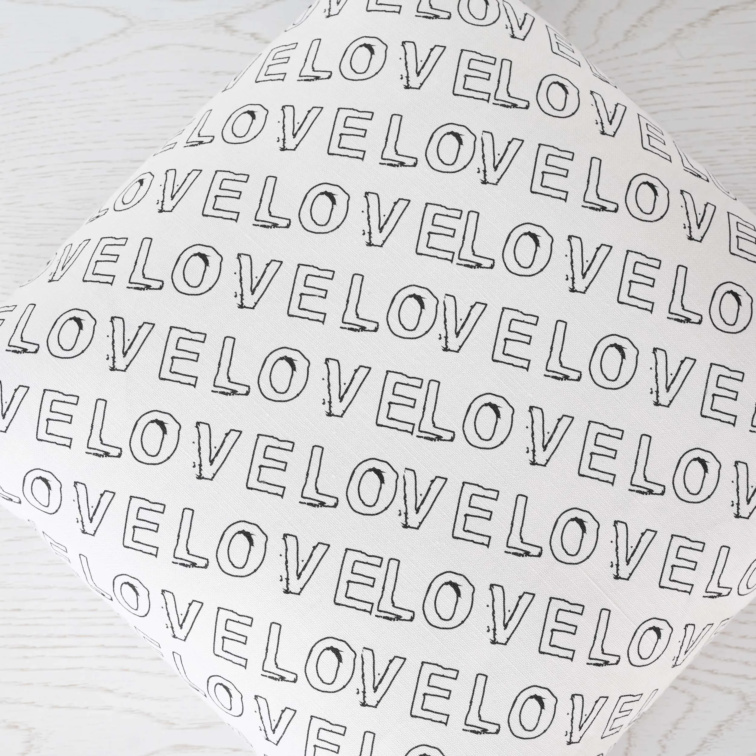 Sketch In Love Pillow Black