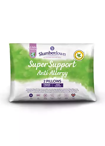 Slumberdown Anti Allergy Super Support Pair of Pillows | Kaleidoscope