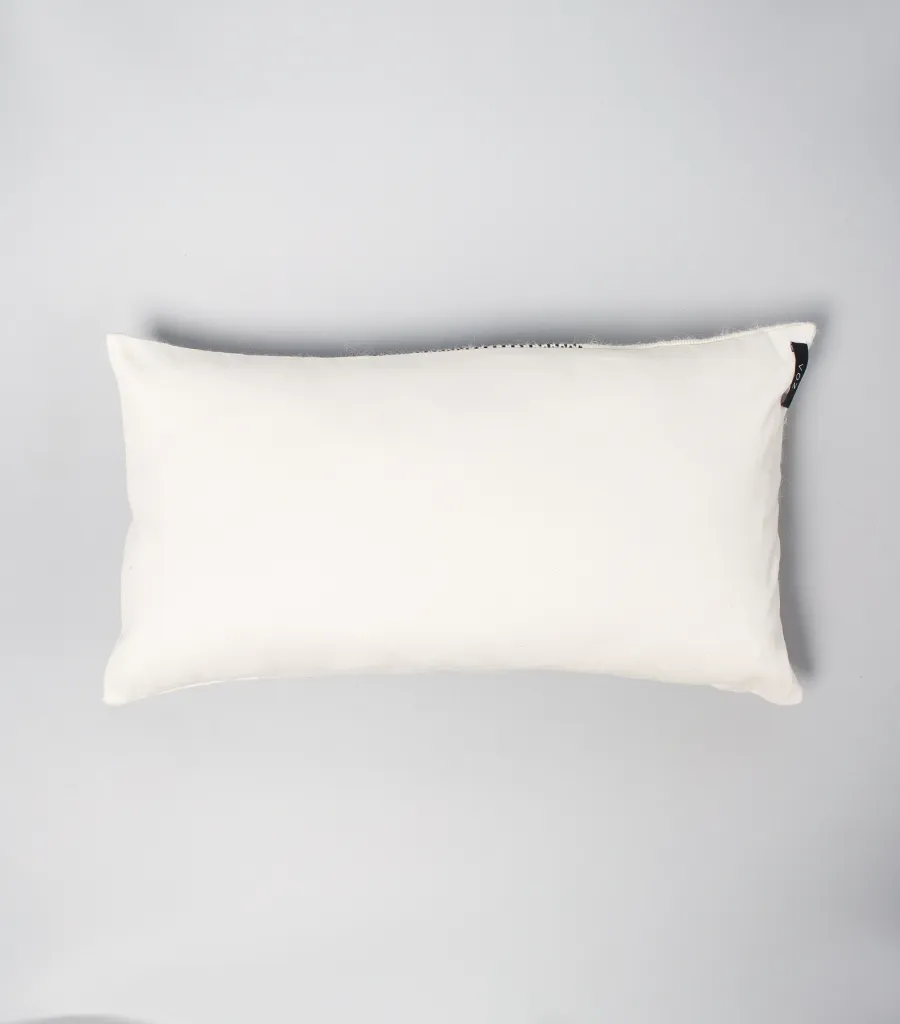 Solid Lumbar Pillow in Ivory Cotton