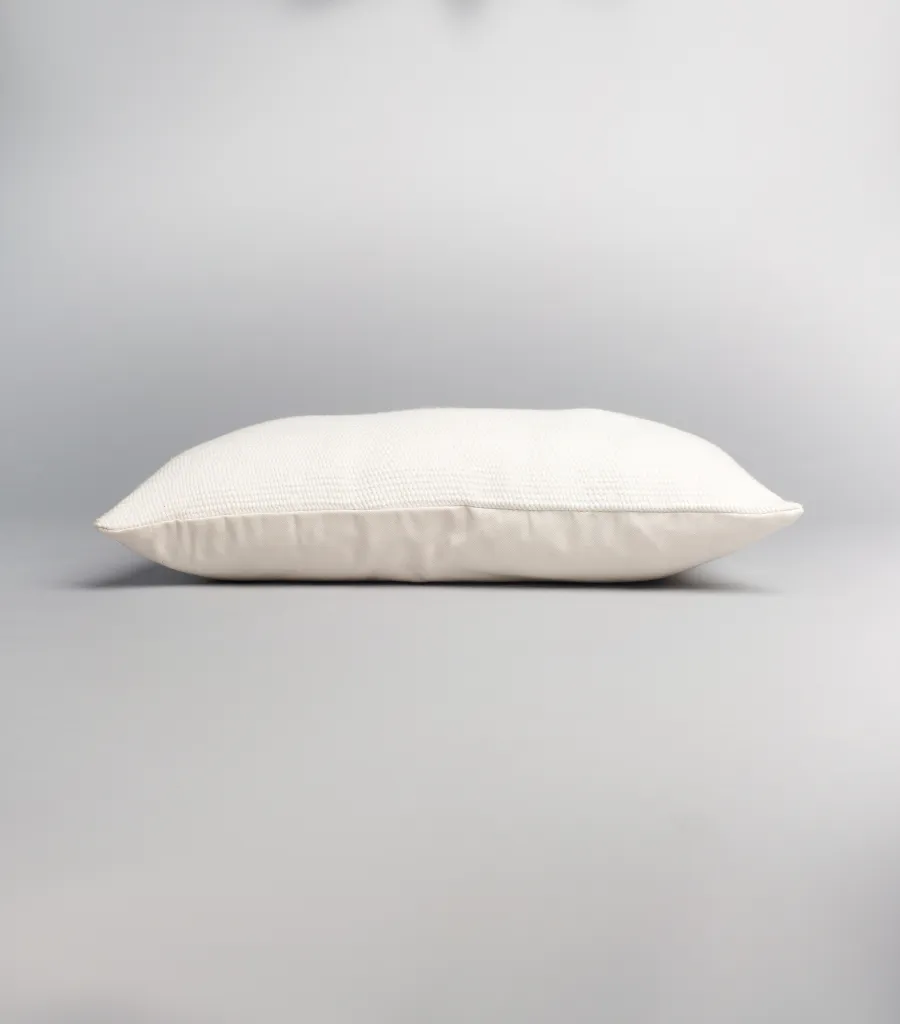 Solid Lumbar Pillow in Ivory Cotton