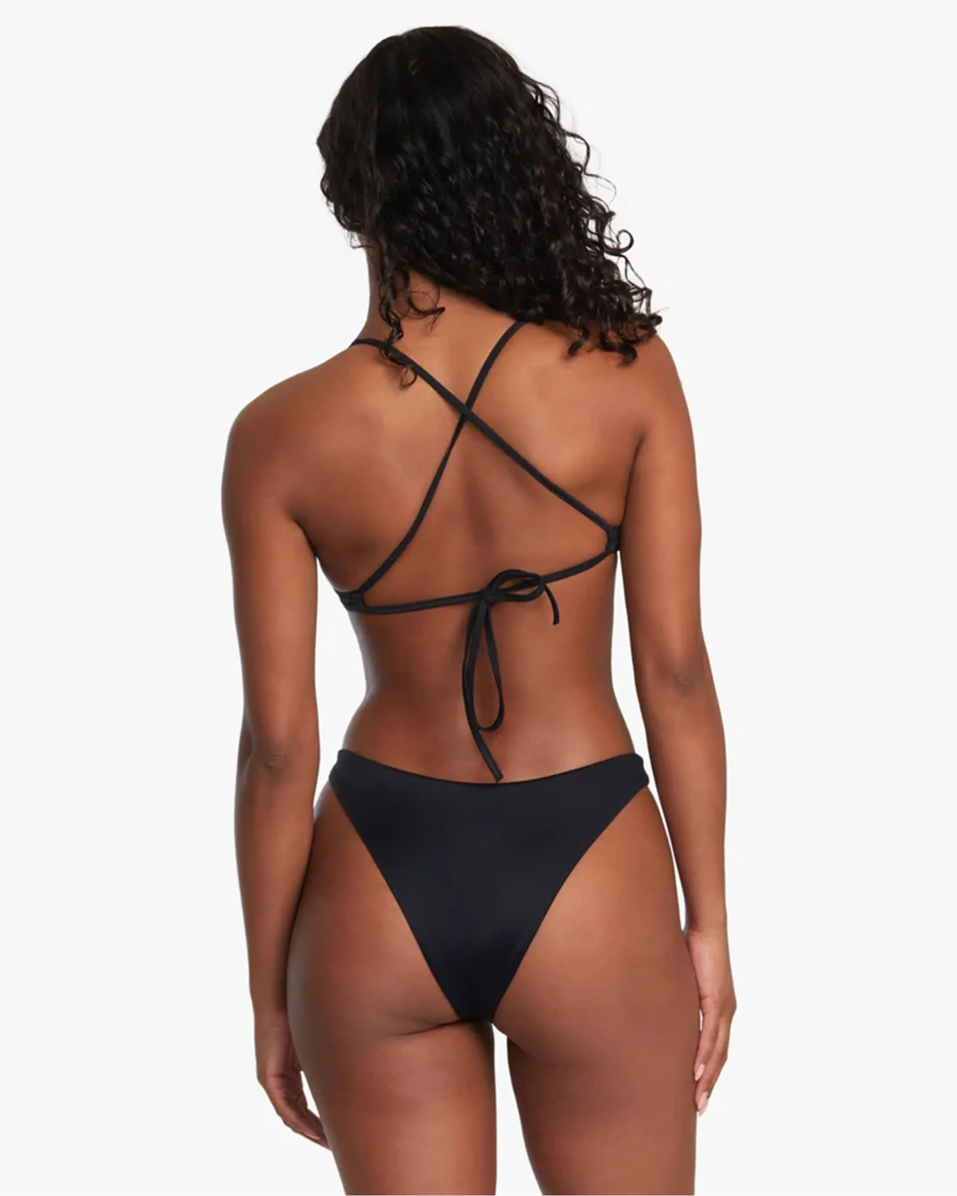 Solid Triangle Crossback Bikini Top