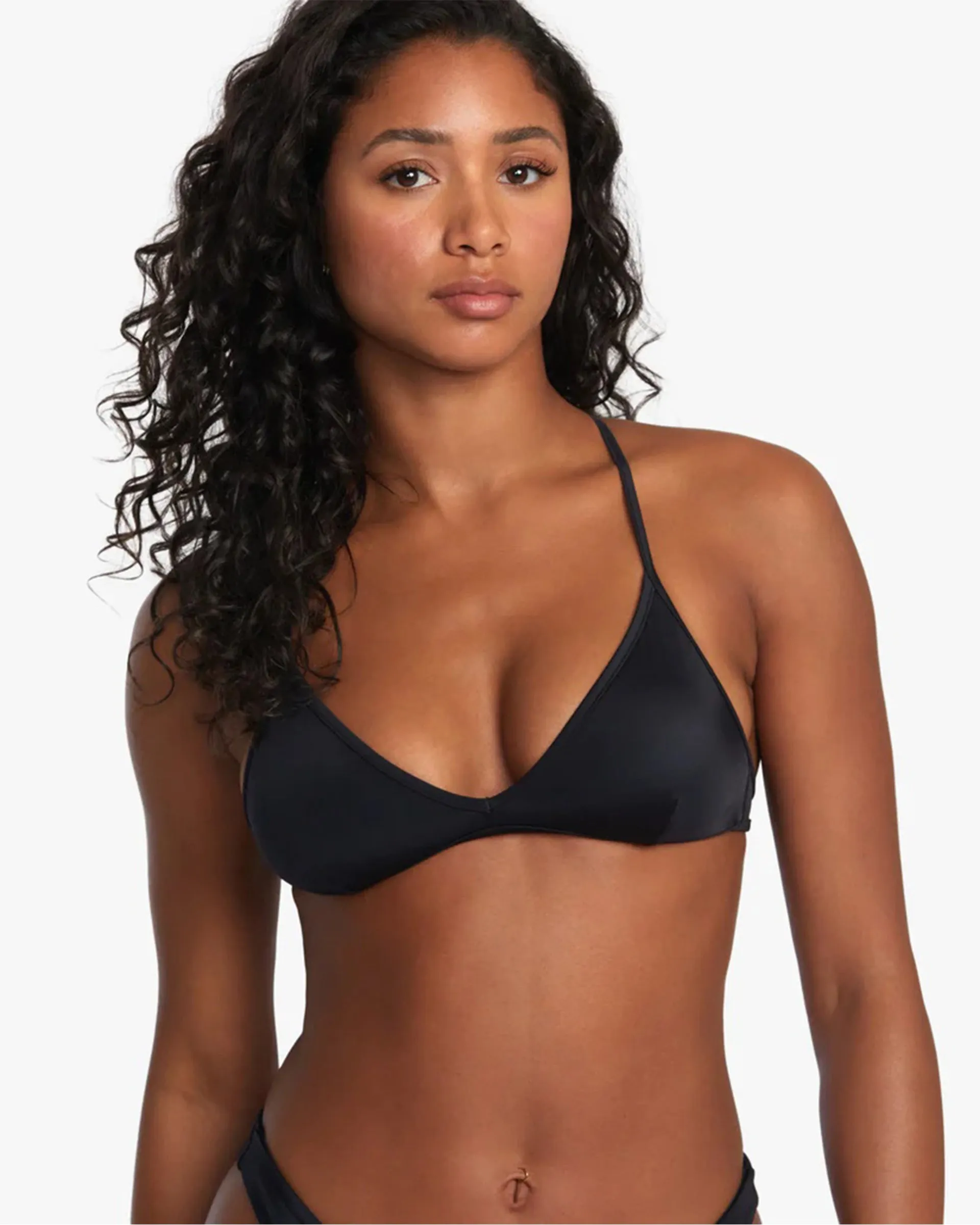 Solid Triangle Crossback Bikini Top