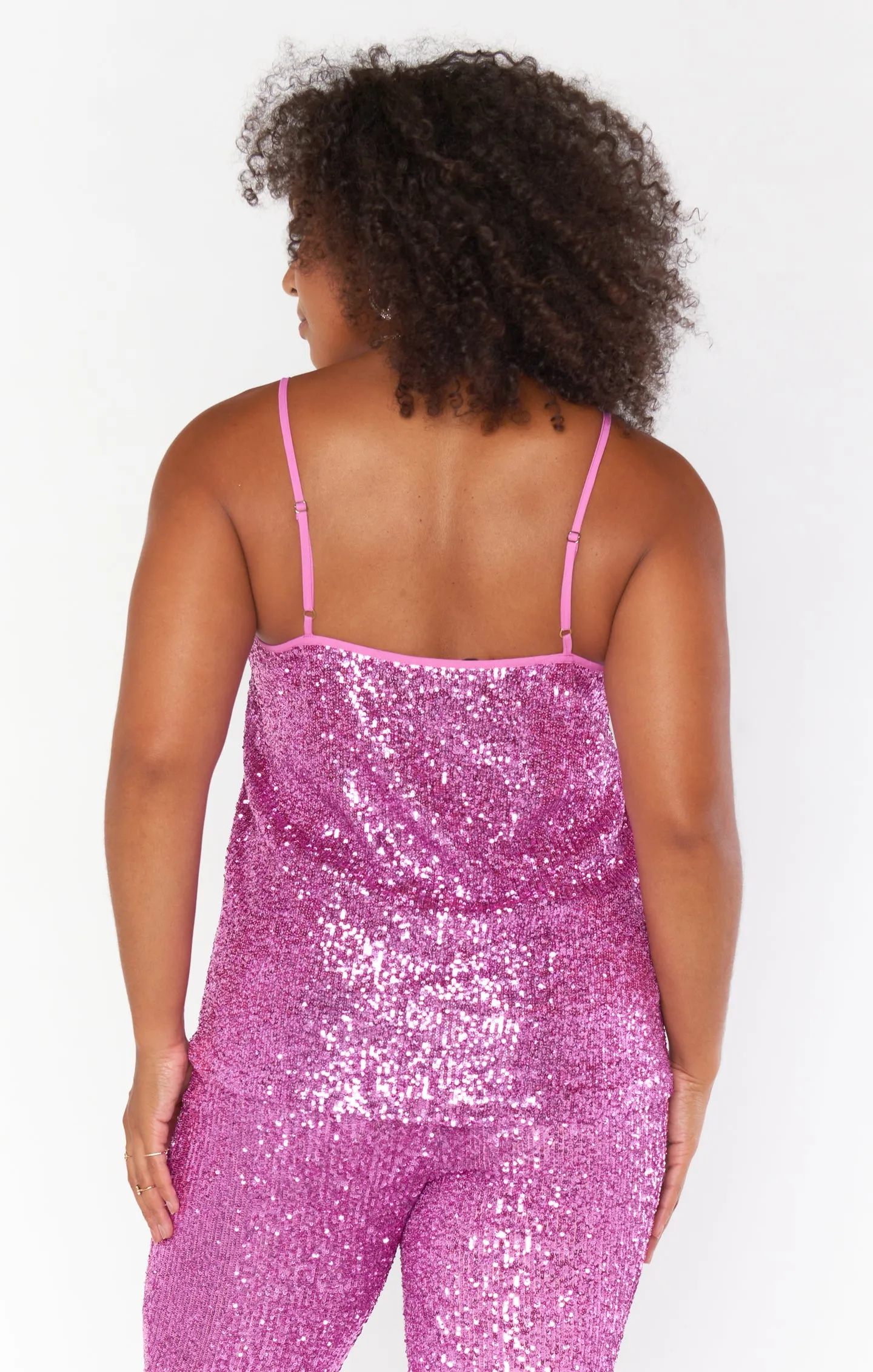 Spotlight Tank ~ Magenta Sequins