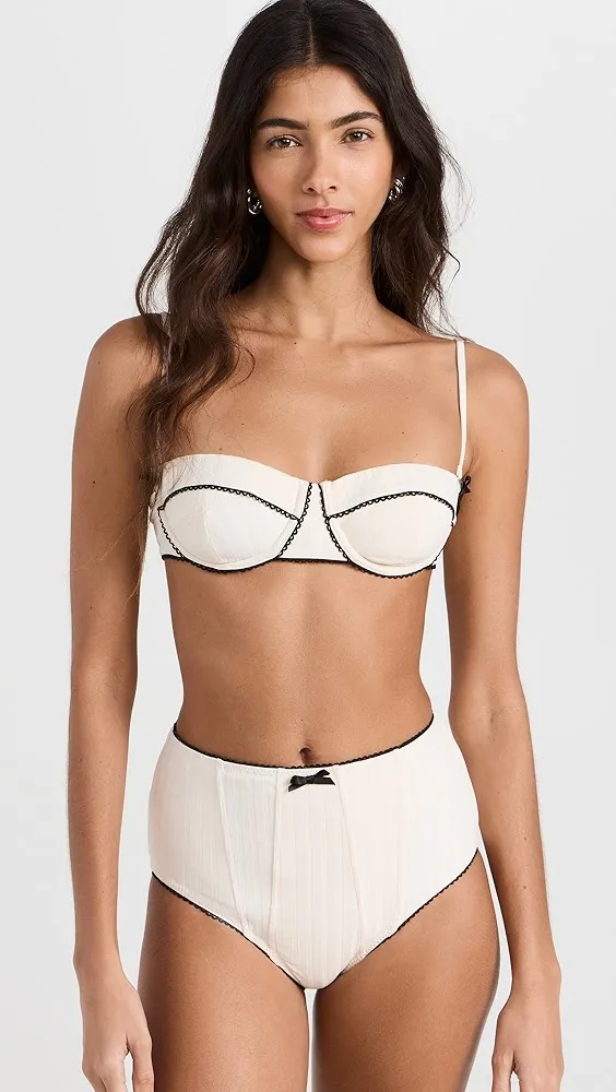 STAUD   Jo Balconette Bikini Top 