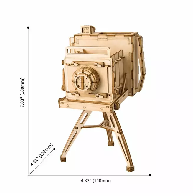 Steampunk "unique Creative 3d Wooden Camera Diy Puzzle Kit"