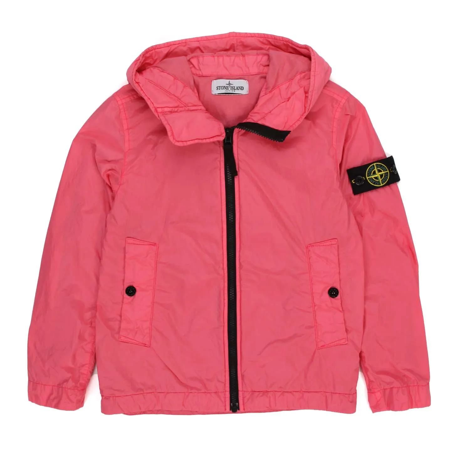 Stone Island Pink Coral Crinkle Reps Jacket For Children And Teen