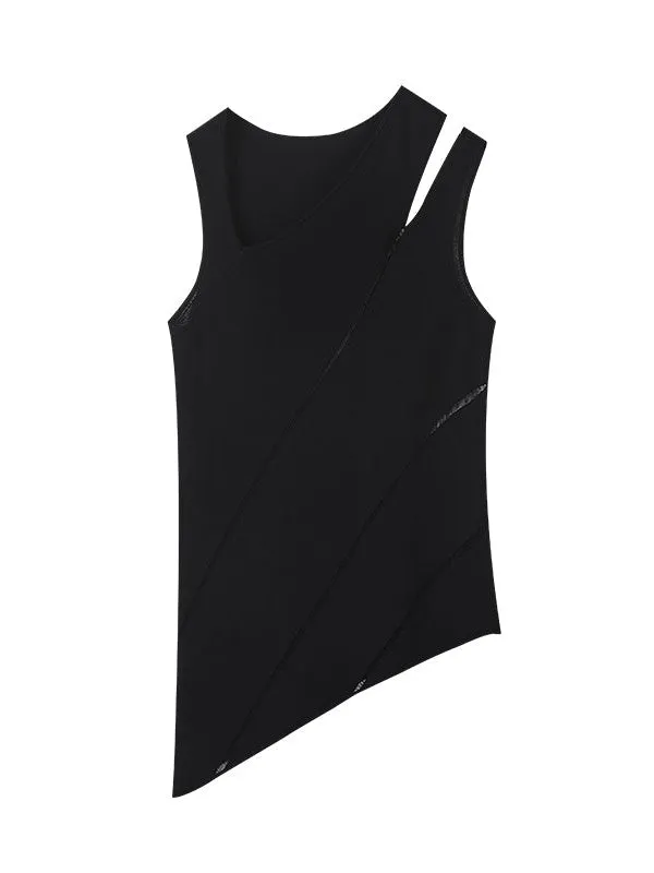 Streamline Irregular Knitted Sleeveless Top