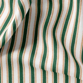 Striped Print Linen By The Yard or Meter, French Farmhouse Stripe Print Linen Fabric For Clothing, Bedding, Curtains & Upholster