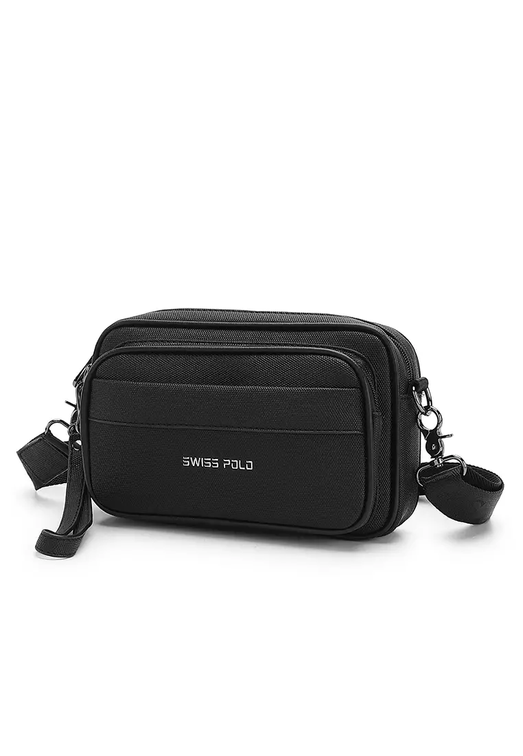 Swiss Polo Men's Sling Bag / Crossbody Bag - Black