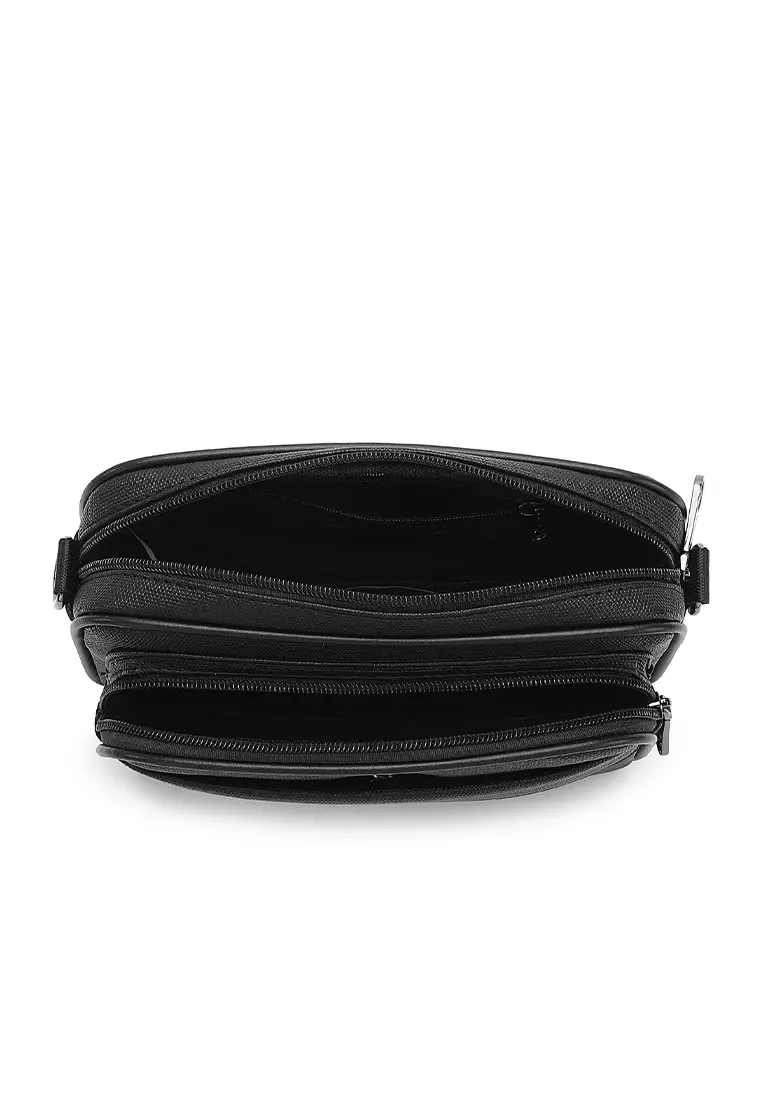 Swiss Polo Men's Sling Bag / Crossbody Bag - Black