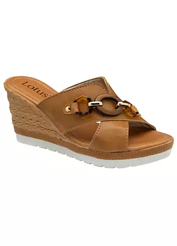 Tan Vigilio Sandals by Lotus | Look Again