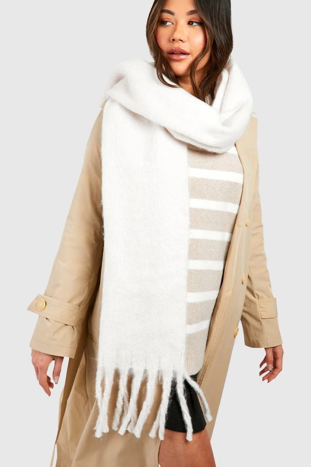 Tassel Fringe Blanket Scarf