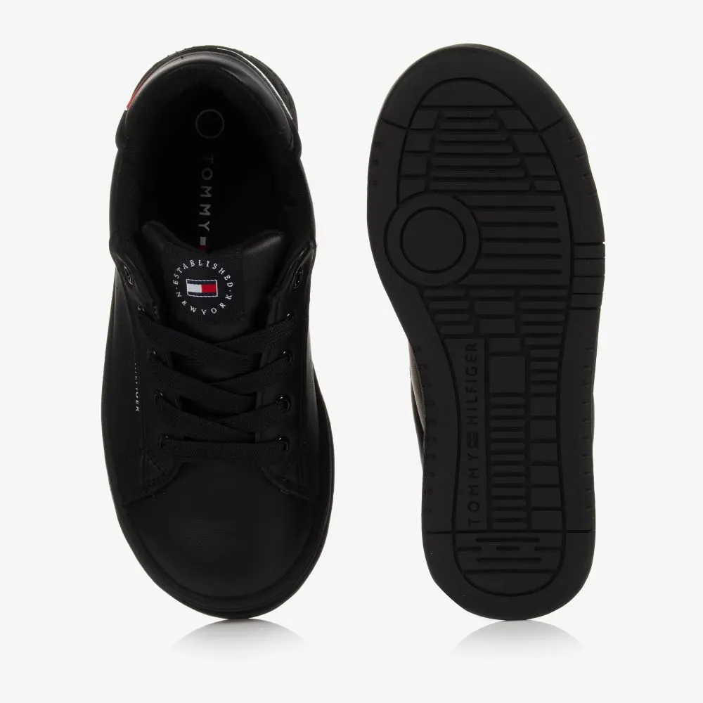 Teen Black Lace-Up Trainers