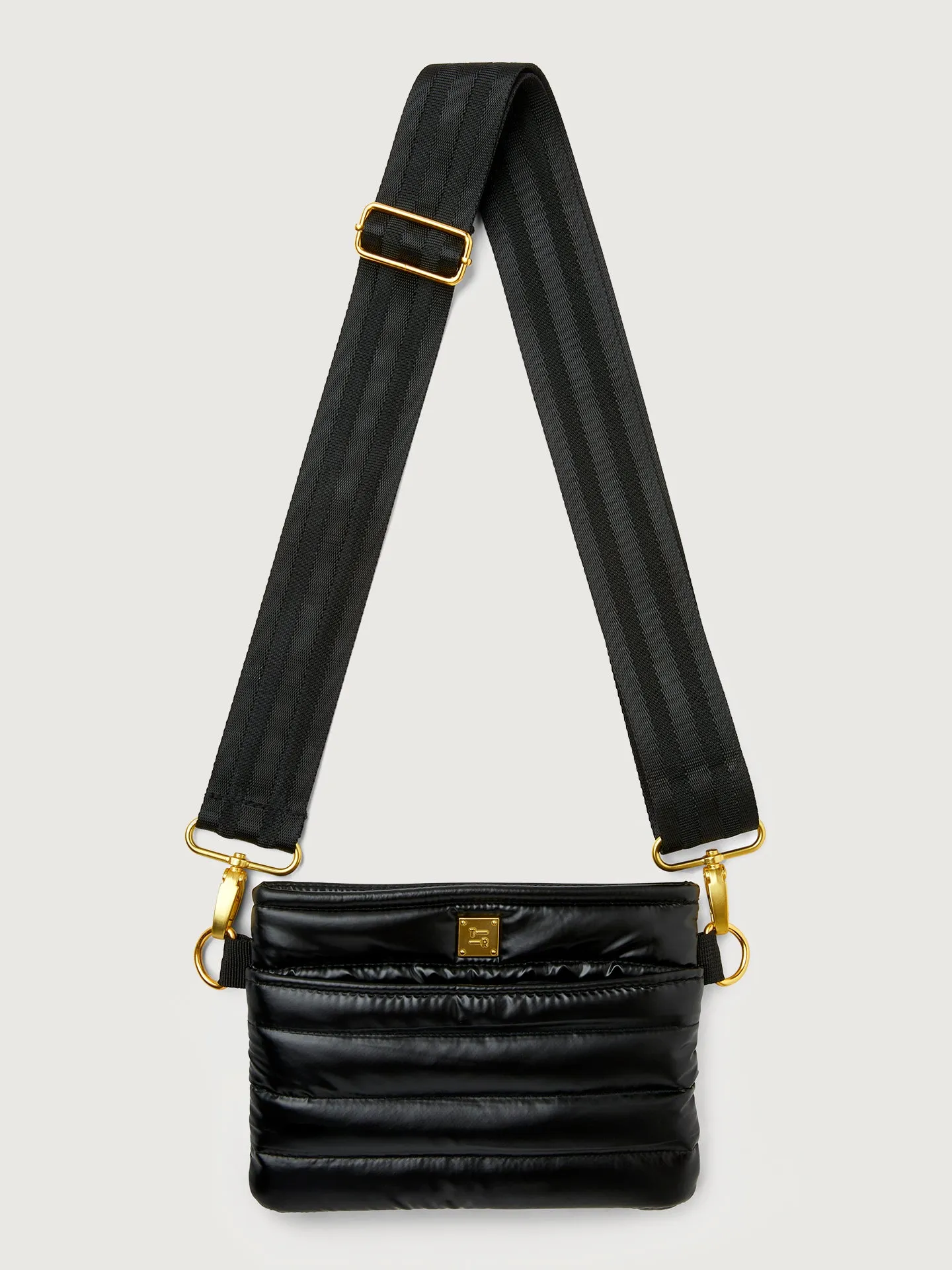 The Original Bum Bag Crossbody - Pearl Black / Black Web/Gold hardware