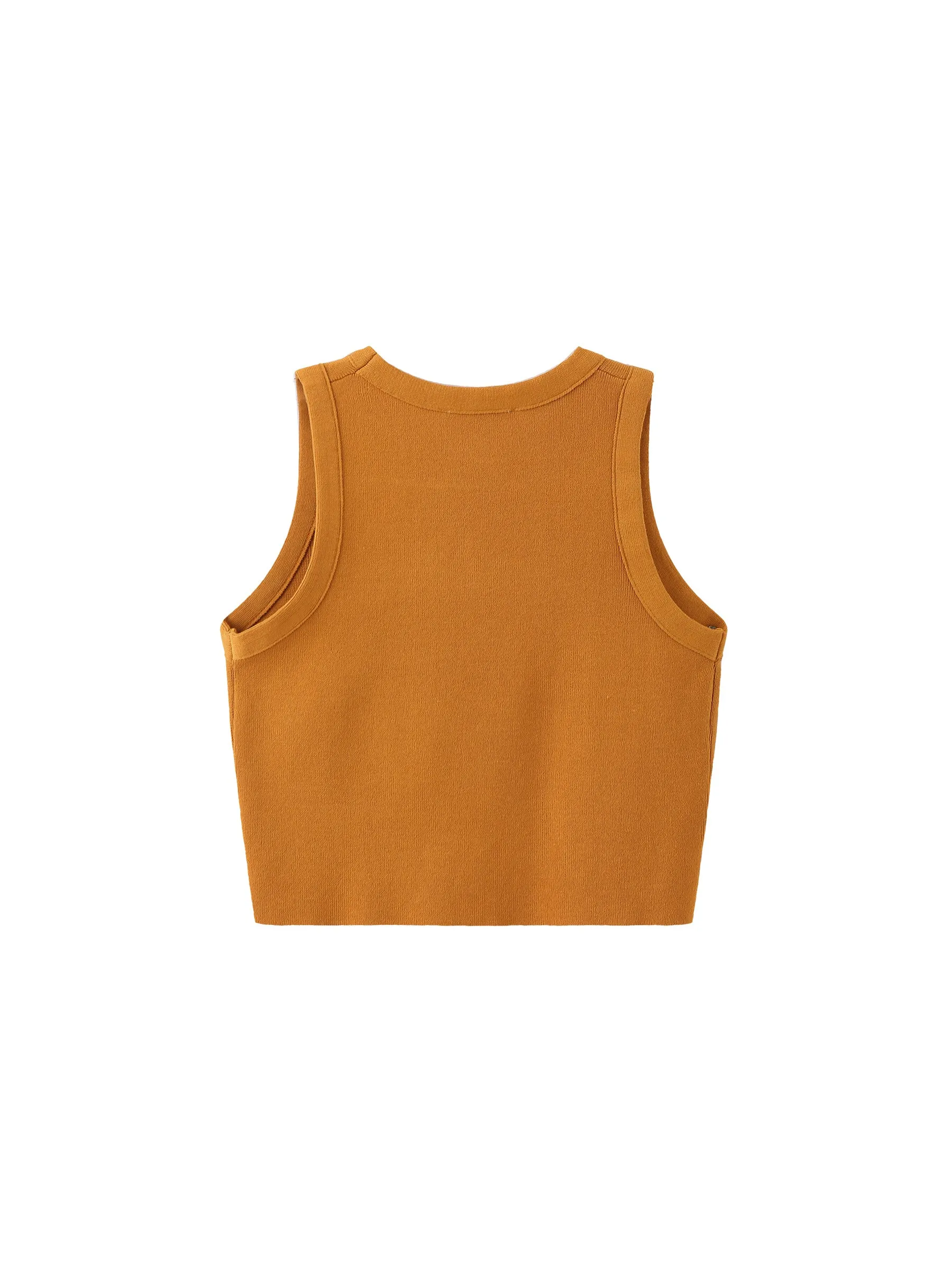 Thin Knit Fitted Vest