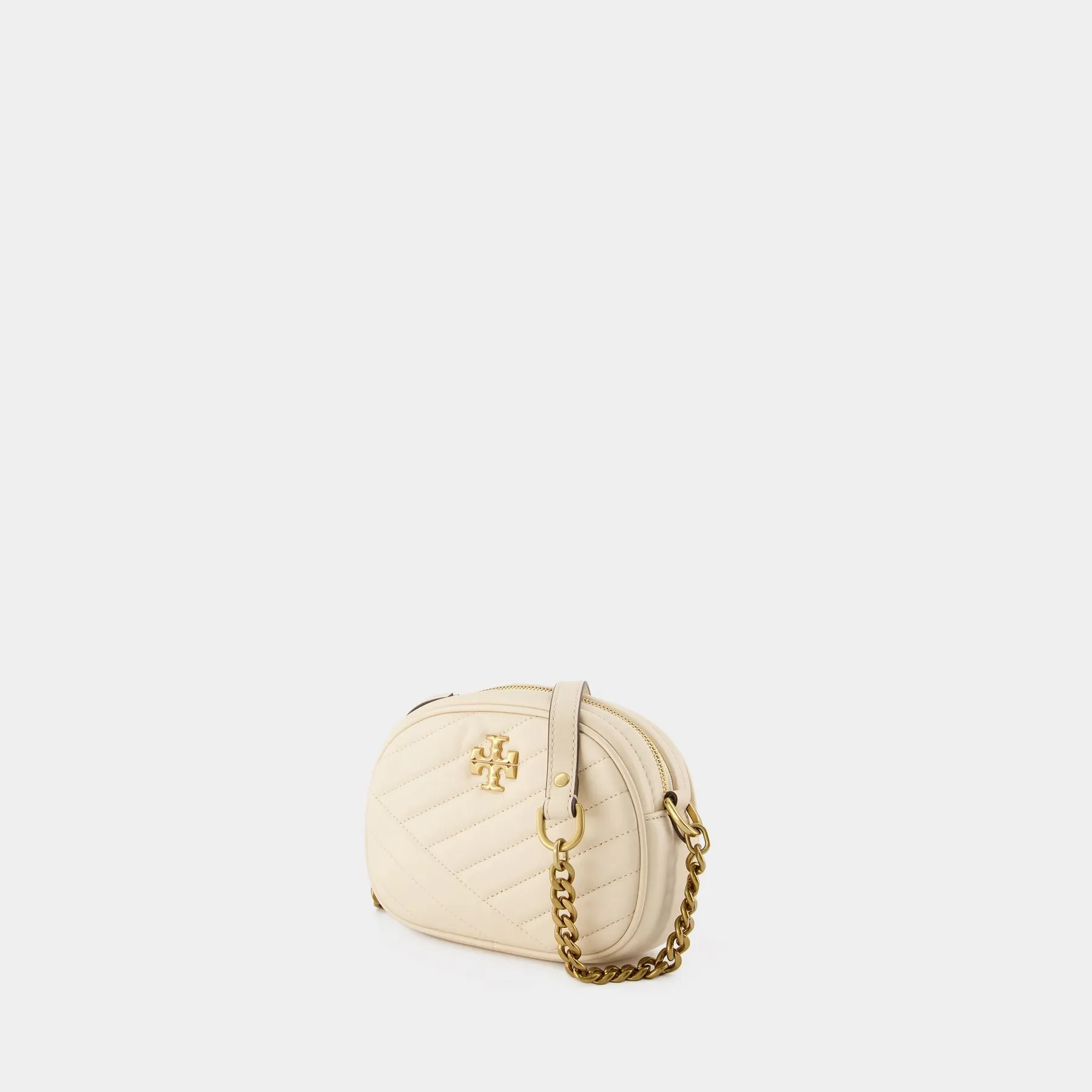 Tory Burch  Kira Chevron Small Camera Hobo Bag - Tory Burch -  New Cream - Leather