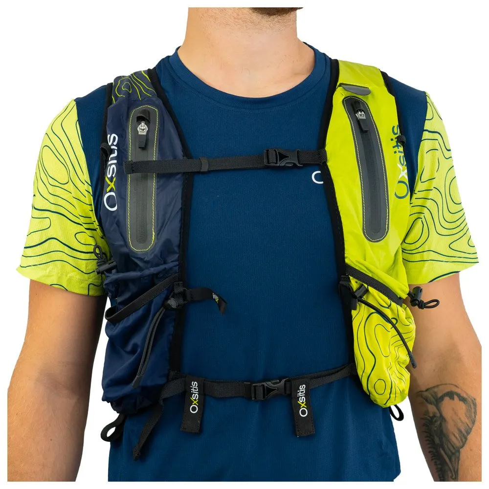 Trail running hydration vest Oxsitis ---Enduro 30 Ultra Noir Blanc Vert