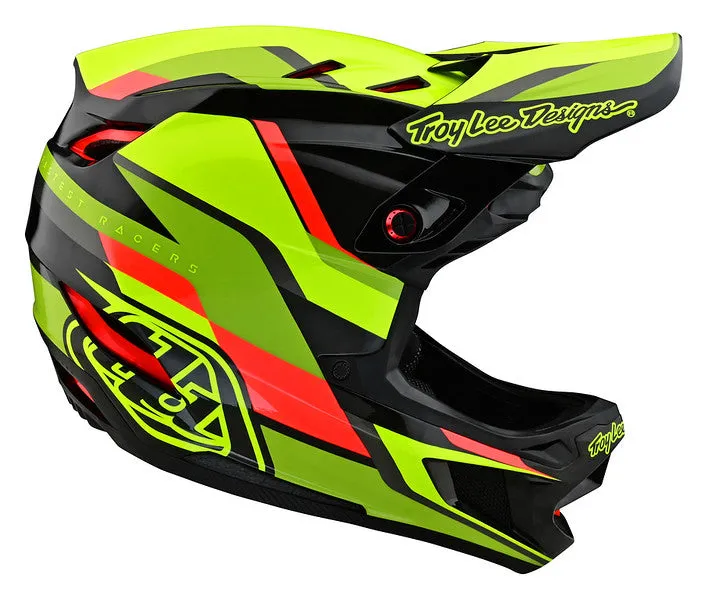 Troy Lee Designs D4 Carbon Full Face Helmet with MIPS - Omega - Black-Yellow