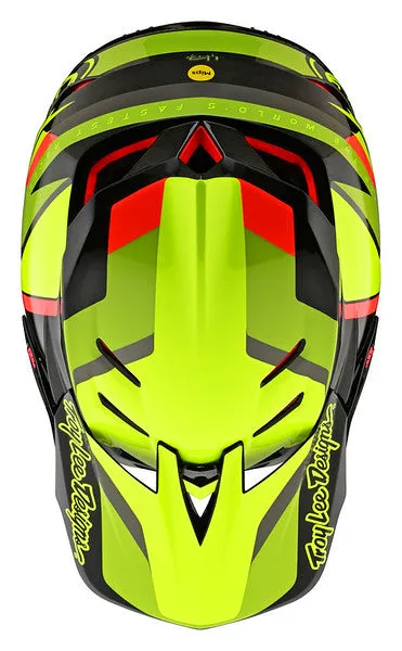 Troy Lee Designs D4 Carbon Full Face Helmet with MIPS - Omega - Black-Yellow