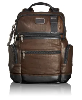 TUMI Bravo Leather Men's Knox Backpack Dark  