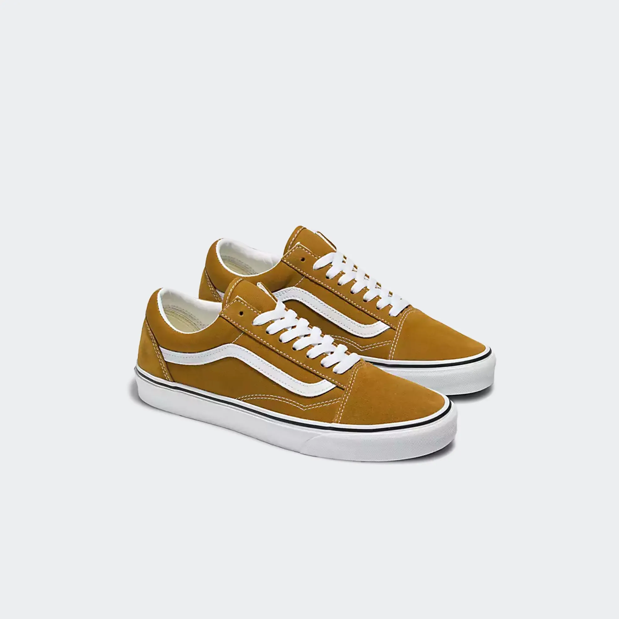 Unisex Vans Canvas Old Skool Shoes Golden Brown