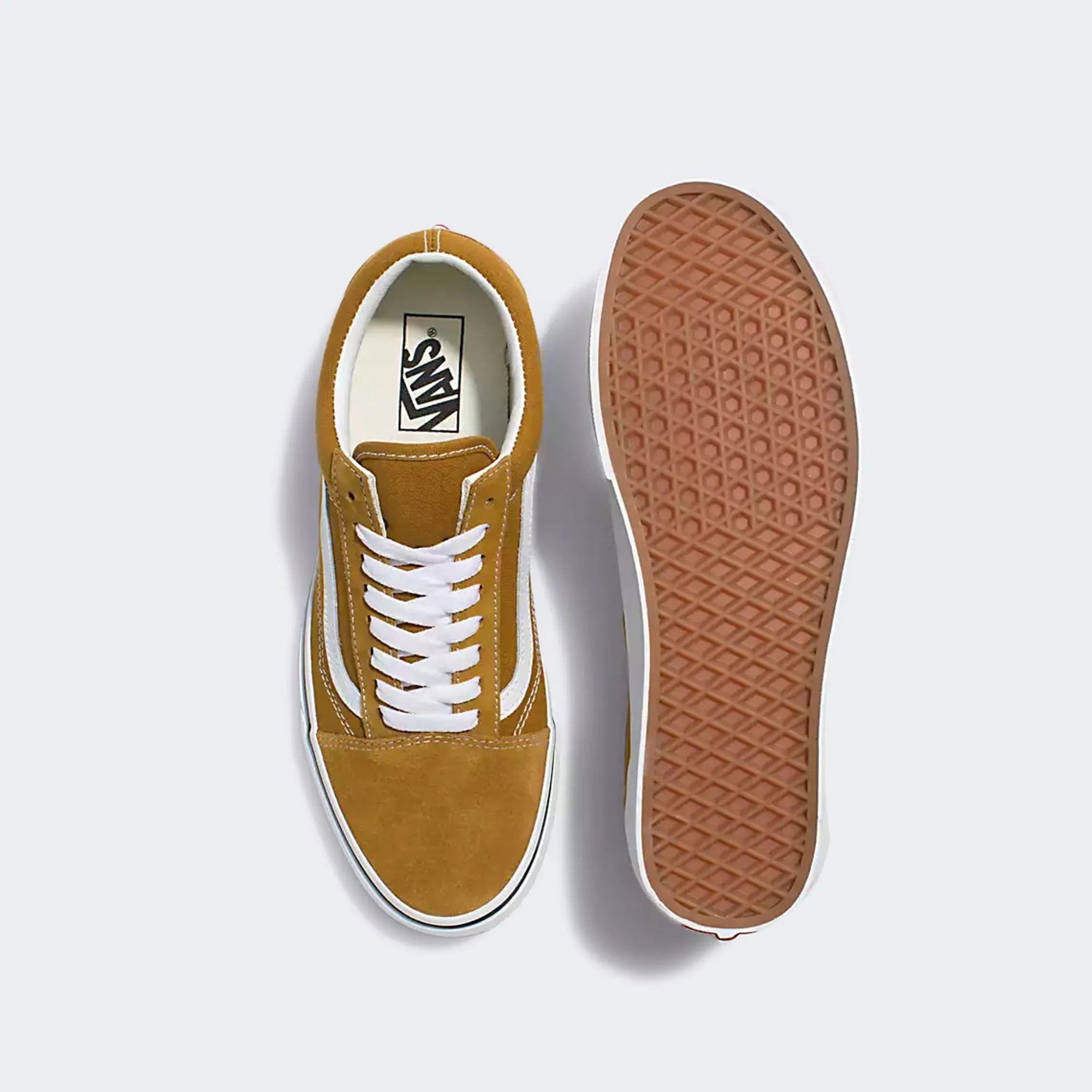 Unisex Vans Canvas Old Skool Shoes Golden Brown