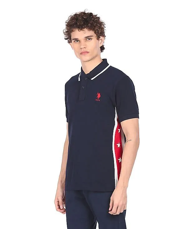 U.S. Polo Assn. Cut And Sew Panel Pique Polo Shirt