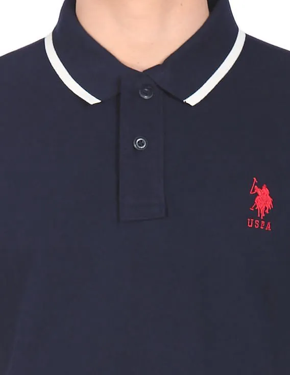 U.S. Polo Assn. Cut And Sew Panel Pique Polo Shirt