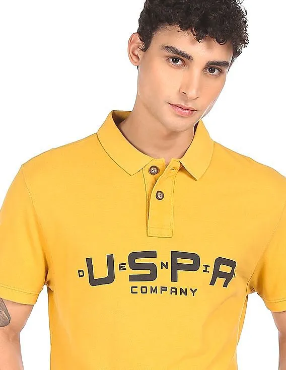 U.S. Polo Assn. Denim Co. Cotton Brand Print Polo Shirt